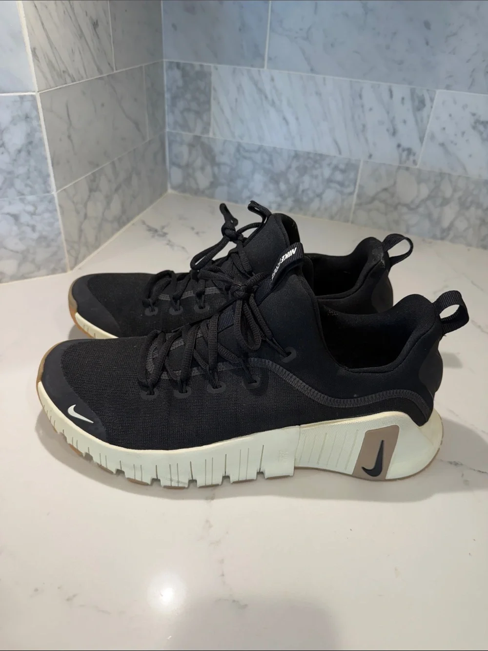 Nike Women’s Black Sneakers with Cream & Tan Accents